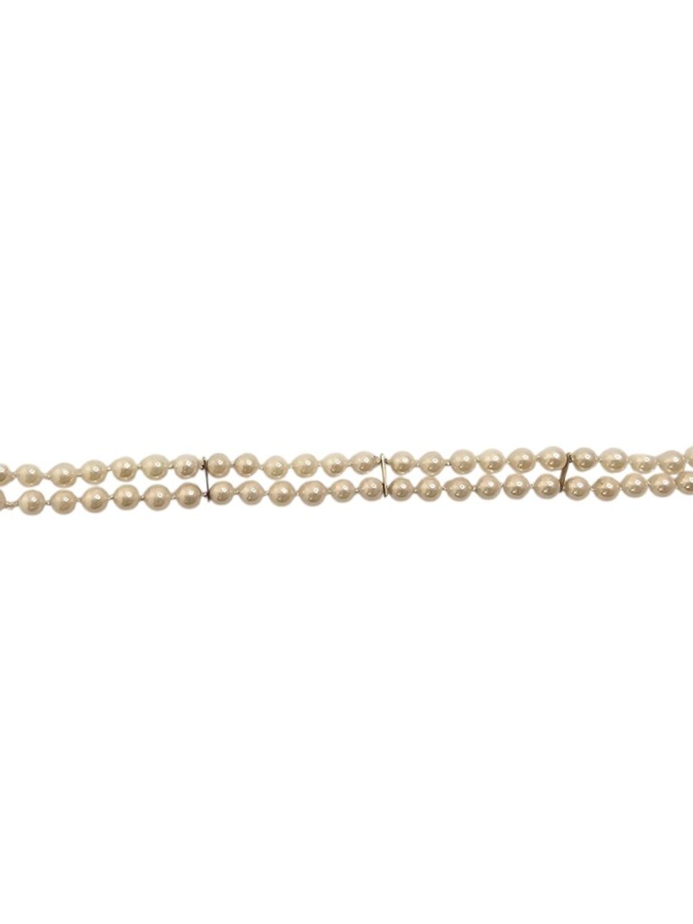 14K Yellow Gold Double Strand Pearl Bracelet #25745